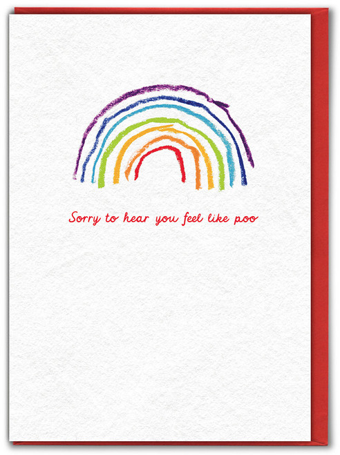 Funny Get Well Card - Feel Like Poo