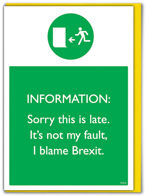 Funny Belated Birthday Card - Brexit