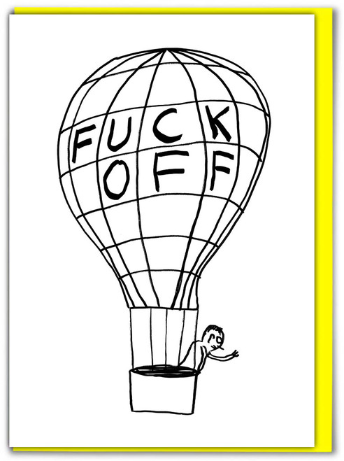 Rude Birthday Card F Off Balloon By David Shrigley