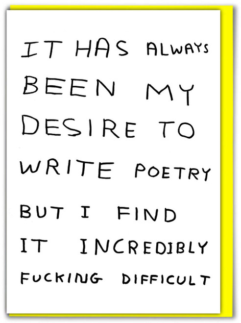 Rude Birthday Card Write Poetry By David Shrigley