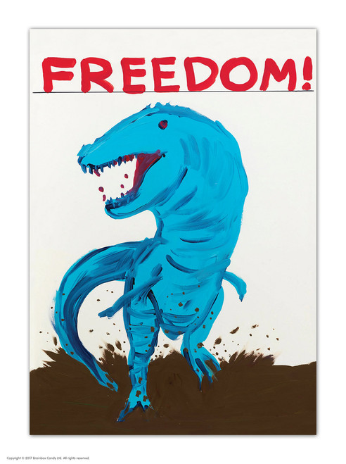 Funny Postcard Freedom By David Shrigley
