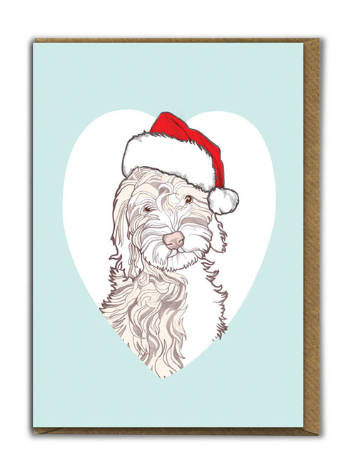 A6 Christmas Card - Cute Cockapoo Dog By Fran Hooper