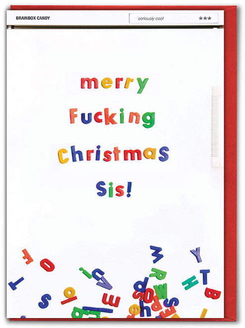 Rude Christmas Card - Merry Effing Xmas Sister