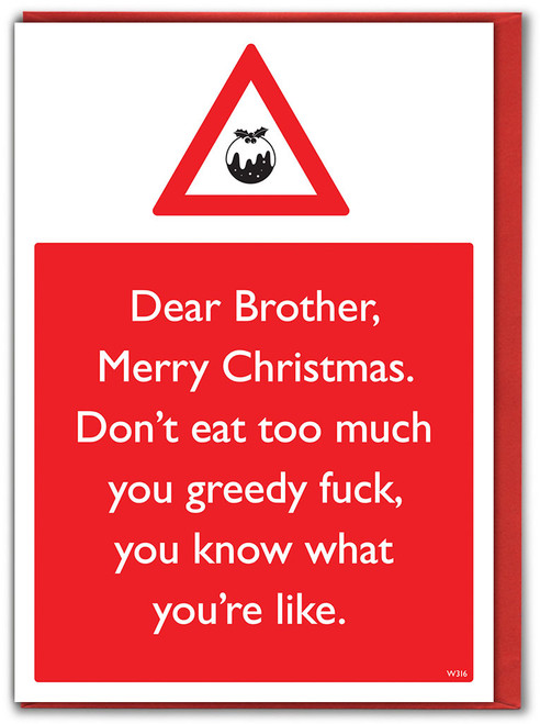 Rude Christmas Card For Brother Greedy F