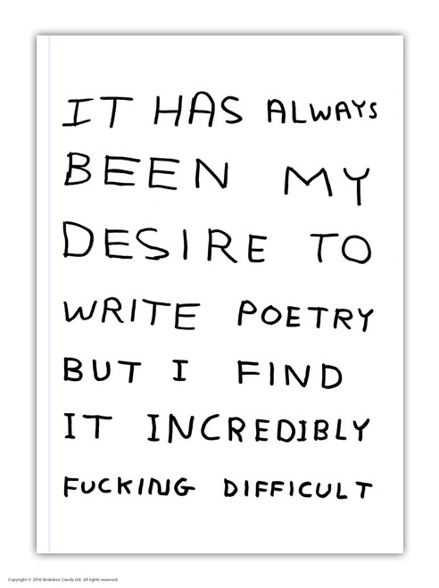 David Shrigley Write Poetry A6 Notebook / Notepad