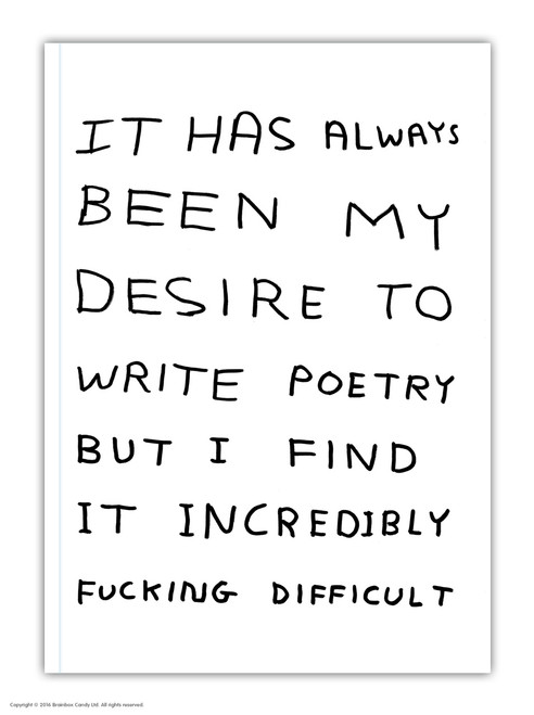 Rude A6 Notebook Write Poetry By David Shrigley