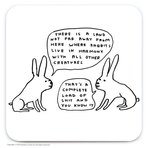 Funny Coaster - Live In Harmony By David Shrigley