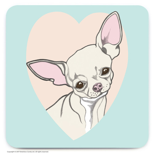 Coaster - Cute Chihuahua Heart By Fran Hooper