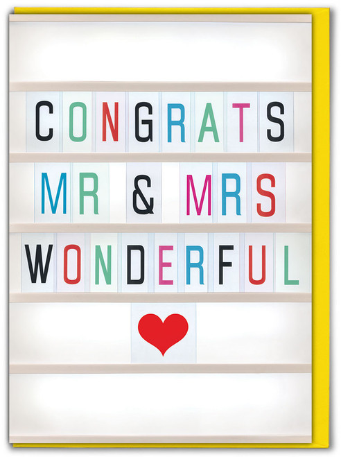 Funny Wedding / Engagement Card - Congrats Mr & Mrs