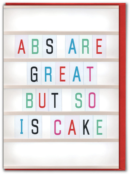 Funny Birthday Card Abs Are Great