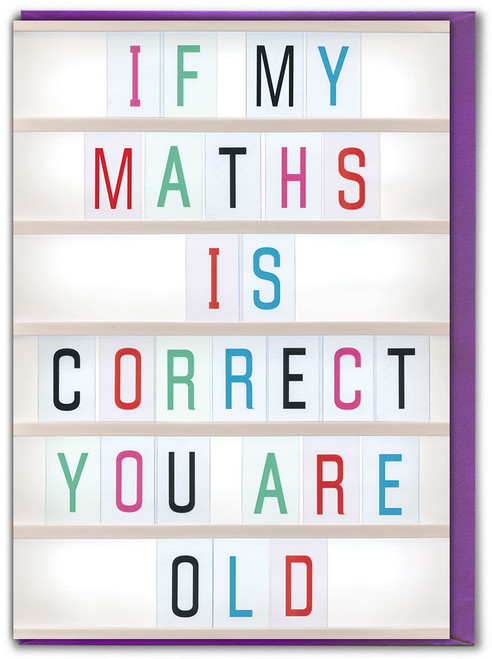 Funny Birthday Card Maths Correct