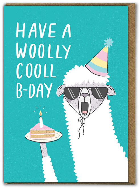 Funny Birthday Card Woolly Cooll B-Day By Charly Clements