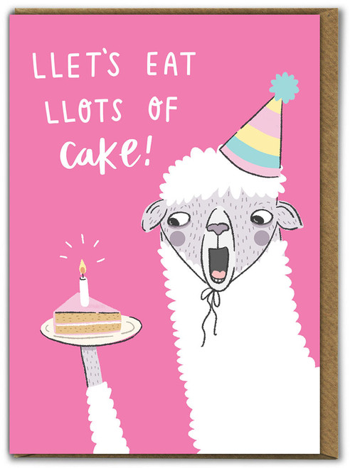 Funny Birthday Card LLots Of Cake By Charly Clements