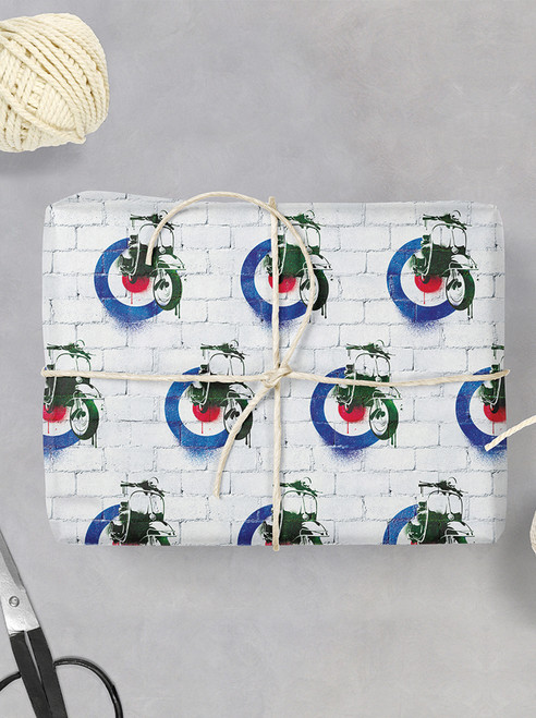 Vespa Gift Wrap - Scooter Wrapping Paper