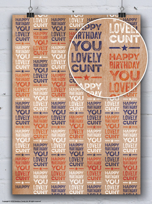 Rude Gift Wrap - Lovely C-Word Wrapping Paper