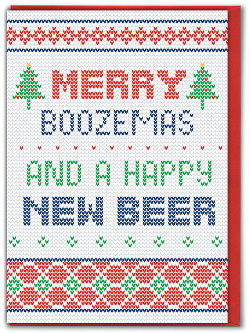 Funny Christmas Card - Merry Boozemas