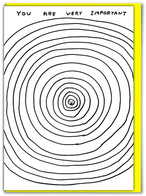 Funny Birthday Card Important By David Shrigley