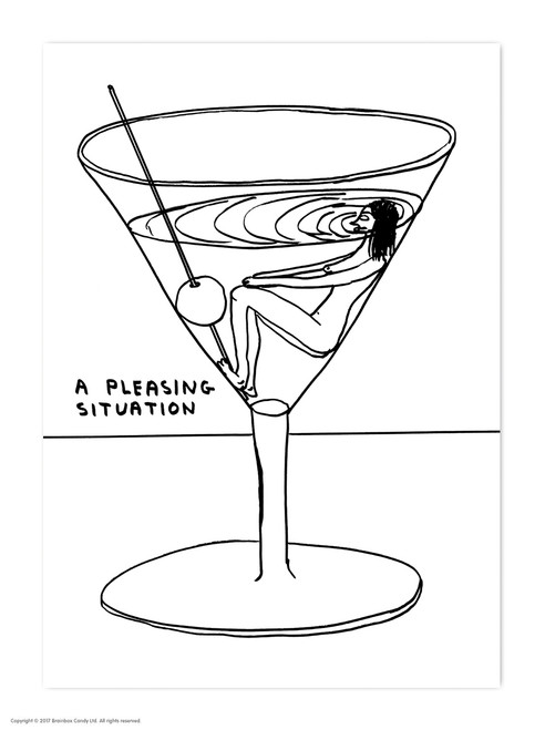 Funny Postcard Pleasing Situation By David Shrigley