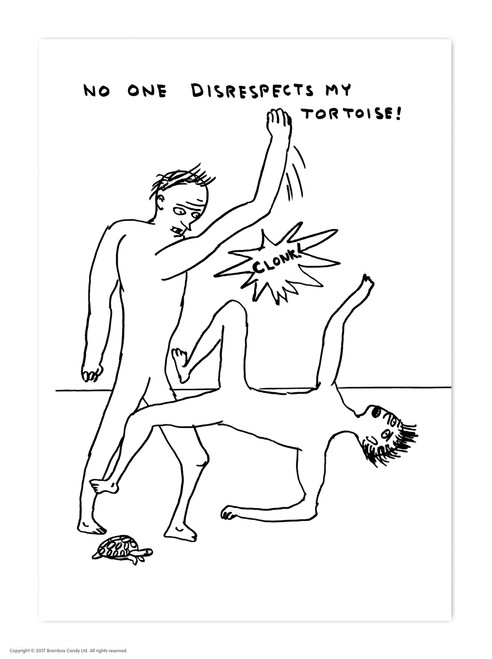 Funny Postcard Disrespect Tortoise By David Shrigley