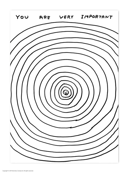 Funny Postcard Very Important By David Shrigley