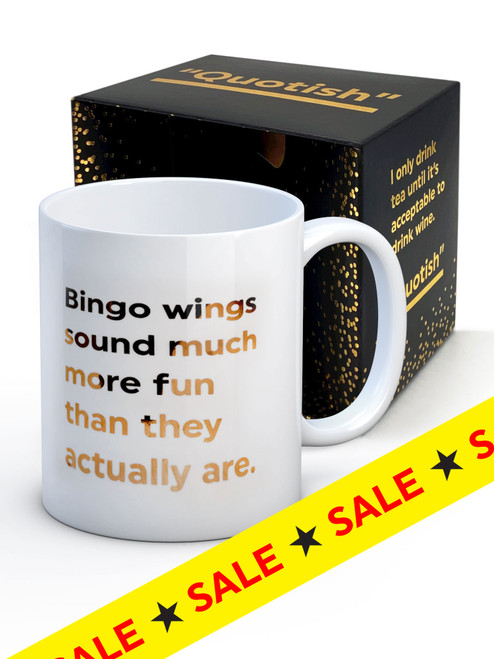 Funny Boxed Mug (Gold Foiled) Bingo Wings