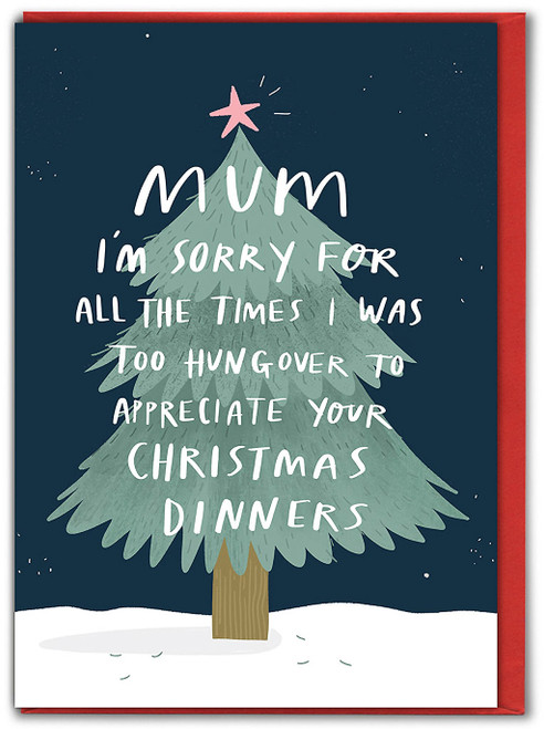 Funny Christmas Card For Mum Too Hungover By Charly Clements