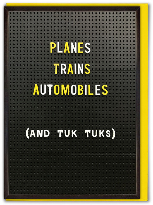 Funny Bon Voyage Card - Planes Trains Automobiles