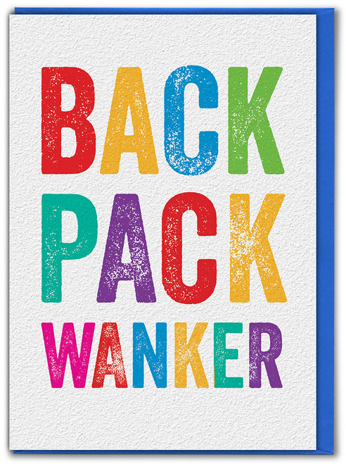 Funny Bon Voyage Card - Back Pack W