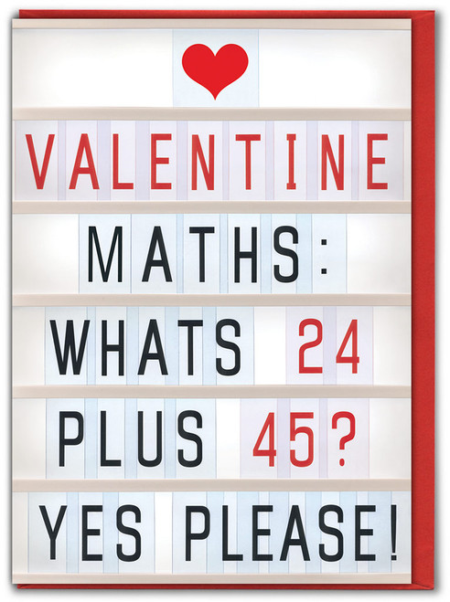 Rude Valentines Card Maths