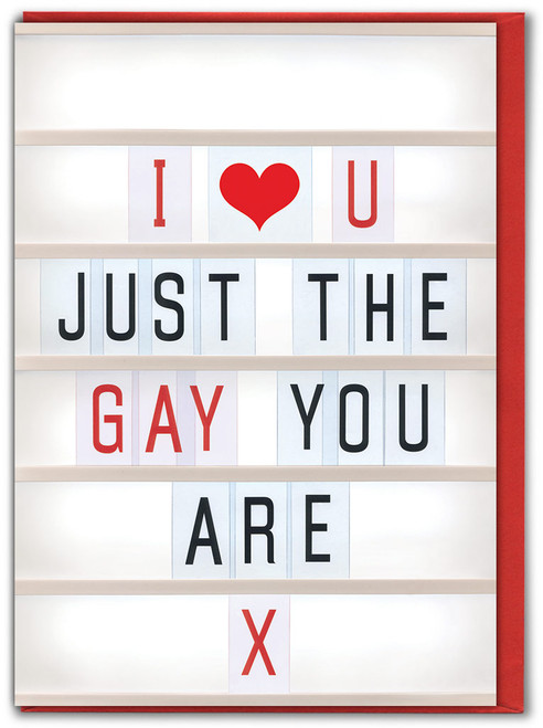 Funny Valentines Card Just The Gay