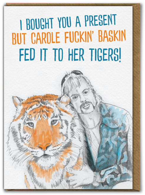 Rude Birthday Card Tiger King Present By Brainbox Candy
