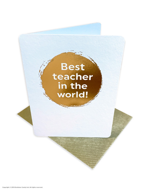 Thank You Teacher Card (Gold Foiled) Best Teacher
