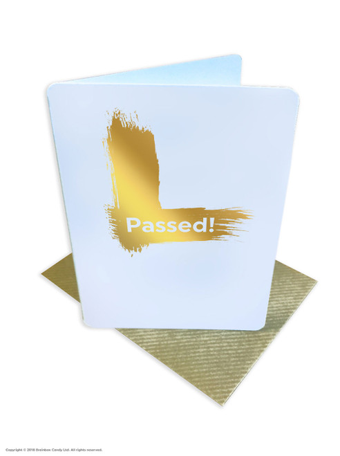 Funny Driving Test Congratulations Card (Gold Foiled) Passed Driving Test
