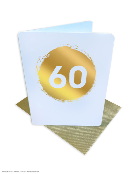 60th Birthday Card (Gold Foiled) Age 60 (DS041)