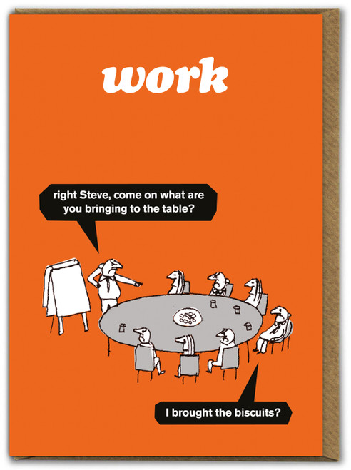 Funny Birthday Card Work Biscuits By Modern Toss