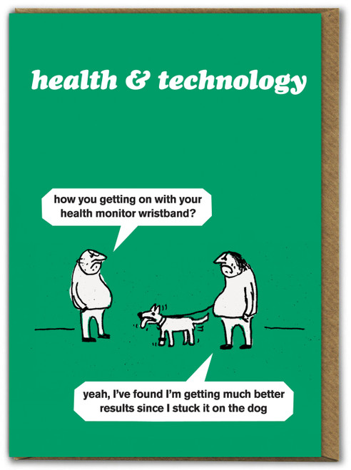 Funny Birthday Card Health Monitor By Modern Toss