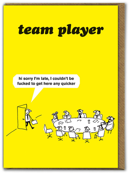 Rude Birthday Card Work Team Player By Modern Toss