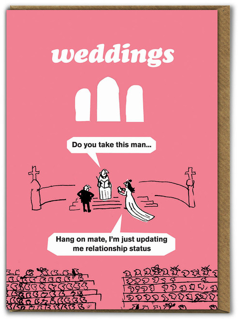 Funny Wedding Card - Facebook By Modern Toss