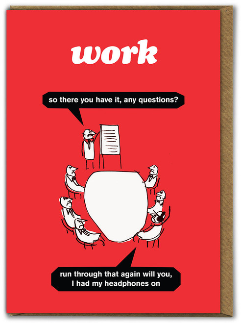 Funny Birthday Card Headphones Meeting By Modern Toss