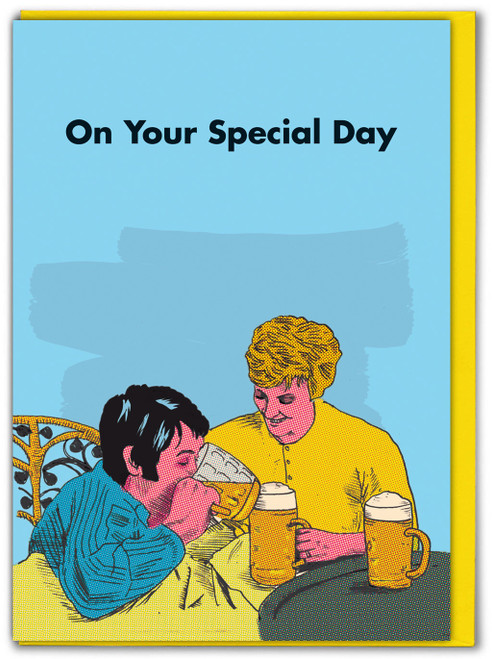 Funny Birthday Card Beer In Bed By Modern Toss