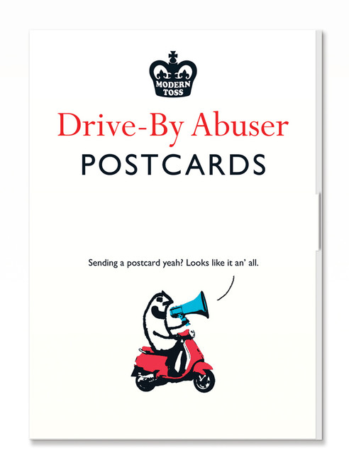 Rude Pack of 20 Postcards - Drive-By Abuser By Modern Toss