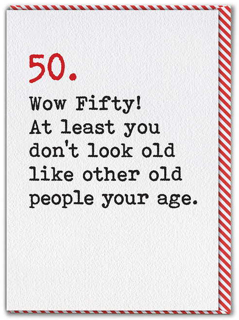 Funny 50th Birthday Card Age 50