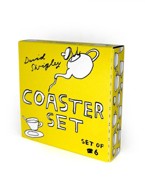 Funny Pack of 6 Coasters (Gift Boxed) By David Shrigley