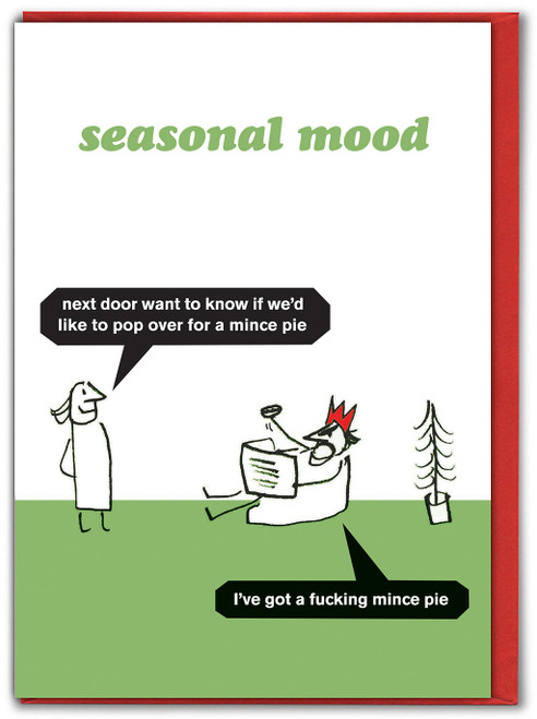 Rude Christmas Card - Mince Pie By Modern Toss