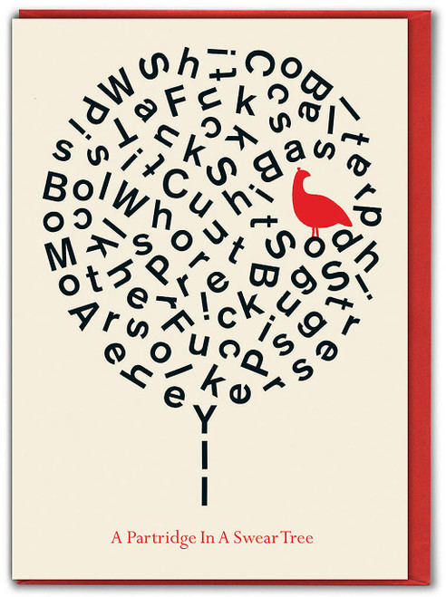 Rude Christmas Card - Swear Tree By Modern Toss