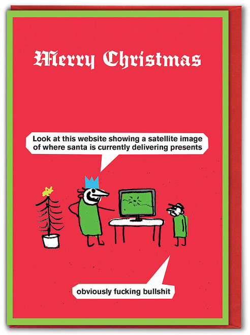 Rude Christmas Card - Santa Website By Modern Toss