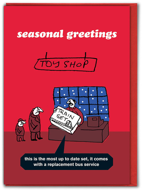 Funny Christmas Card - Bus Replacement By Modern Toss