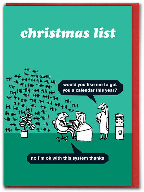 Funny Christmas Card - Christmas List By Modern Toss