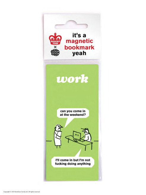 Rude Magnetic Bookmark Work Weekend By Modern Toss