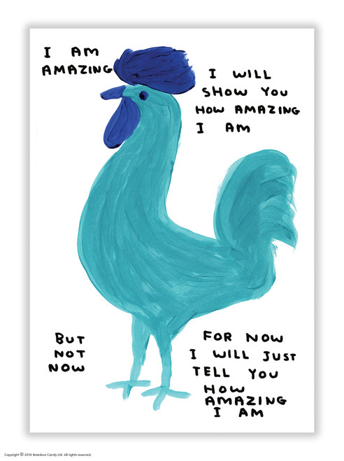 Funny Postcard I Am Amazing By David Shrigley